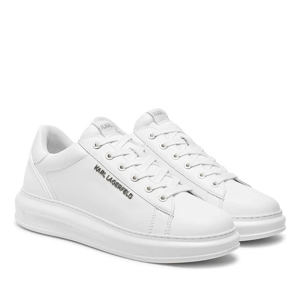 Ανδρικά Δερμάτινα NFT Kounter Sneakers Λευκά Karl Lagerfeld KL52575N-01W WHITE