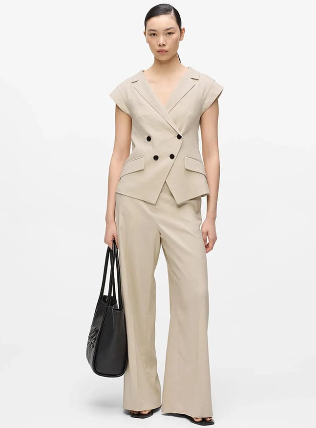 Γυναικείο Κοντομάνικο Σακάκι Μπεζ Karl Lagerfeld B2W14008-2FT SAFARI