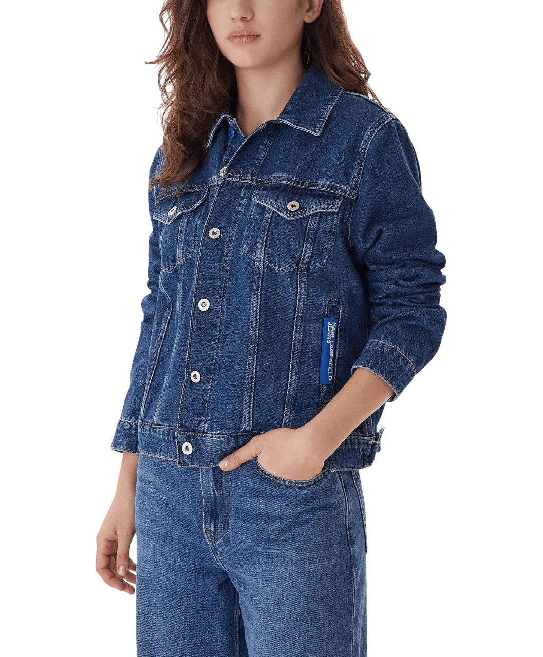 Γυναικείο Τζιν Μπουφάν Μπλε Karl Lagerfeld Jeans A1W14002-1BM WASHED MID BLUE