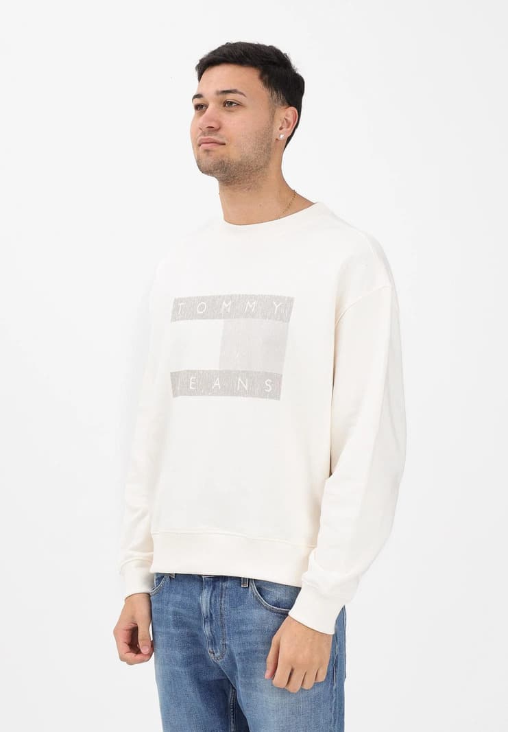 Ανδρικό Φούτερ Μπεζ Tommy Jeans DM0DM22384-YBH