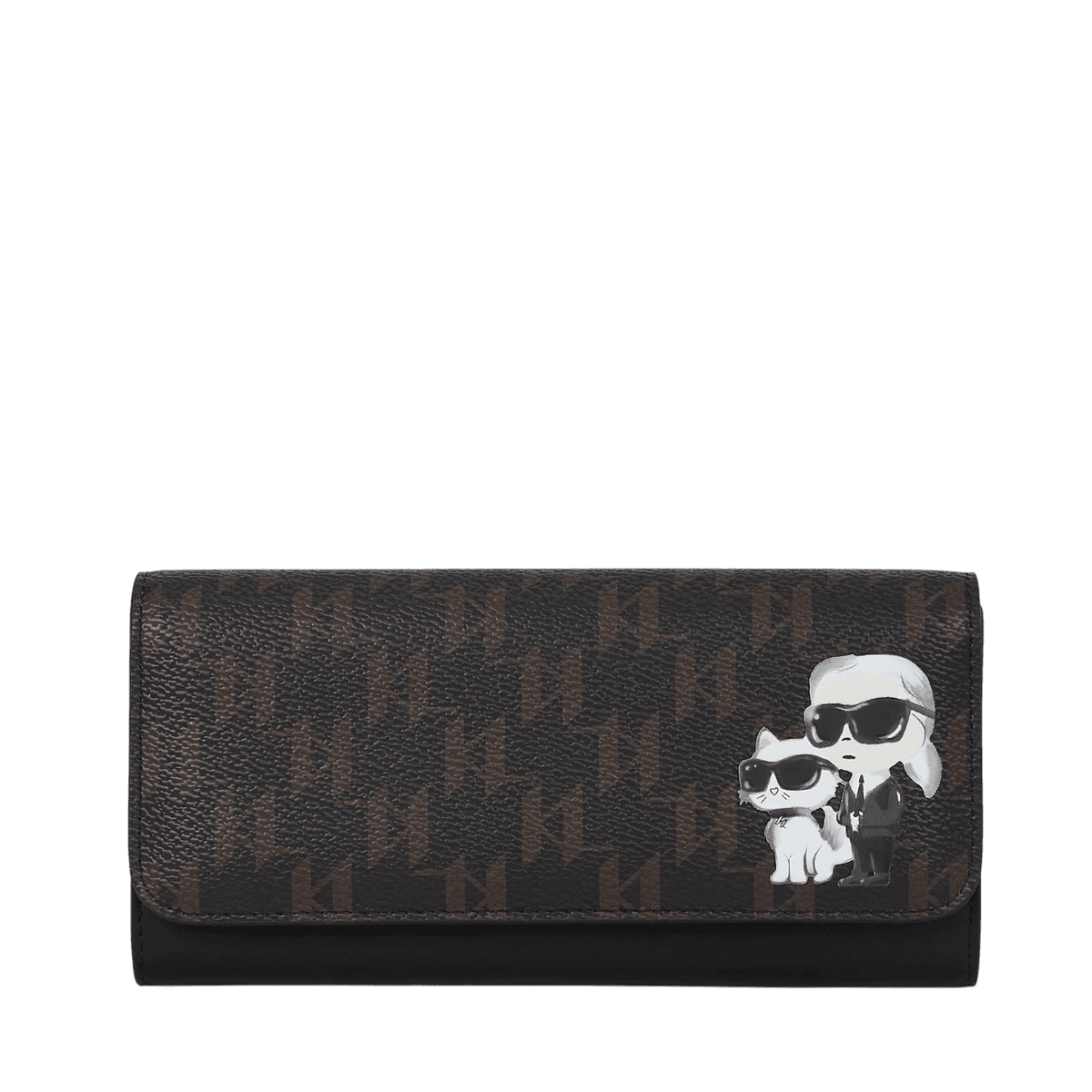 Γυναικείο Ikon Monogram Πορτοφόλι Μαύρο Karl Lagerfeld B1W32015-2LS BROWN KL MONO