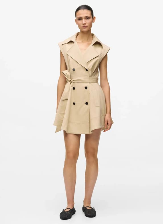 Γυναικείο KL x Amber Valletta Φόρεμα Μπεζ Karl Lagerfeld B2W13013-2FT SAFARI