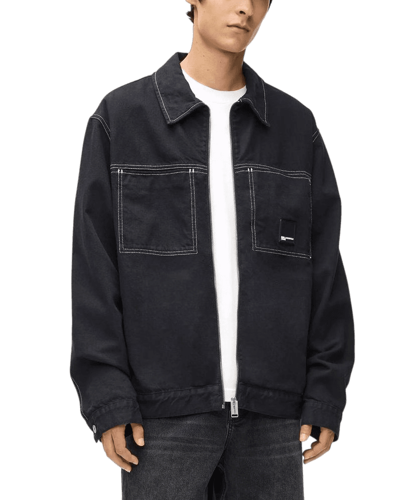 Denim Contrast Stitch Jacket Men Karl Lagerfeld