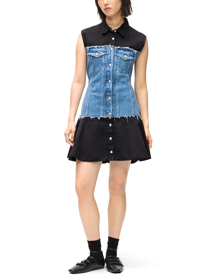 Γυναικείο Αμάνικο Φόρεμα Karl Lagerfeld Jeans B1W13035-1GK WASHED BLUE BLACK