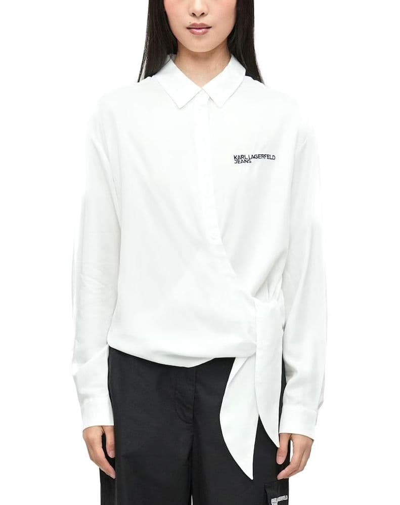Γυναικείο Πουκάμισο Λευκό Karl Lagerfeld Jeans B1W11026-100 WHITE