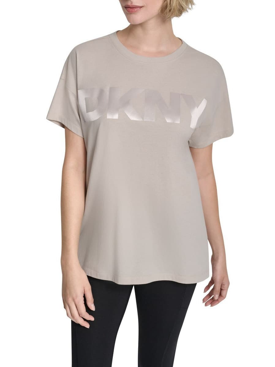 Γυναικείο Logo T-shirt Μπεζ DKNY DP6T1534-OTA