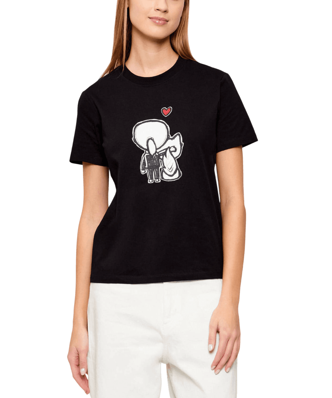 Γυναικείο Ikon Valentine T-shirt Λευκό Karl Lagerfeld B1W17038-100 WHITE