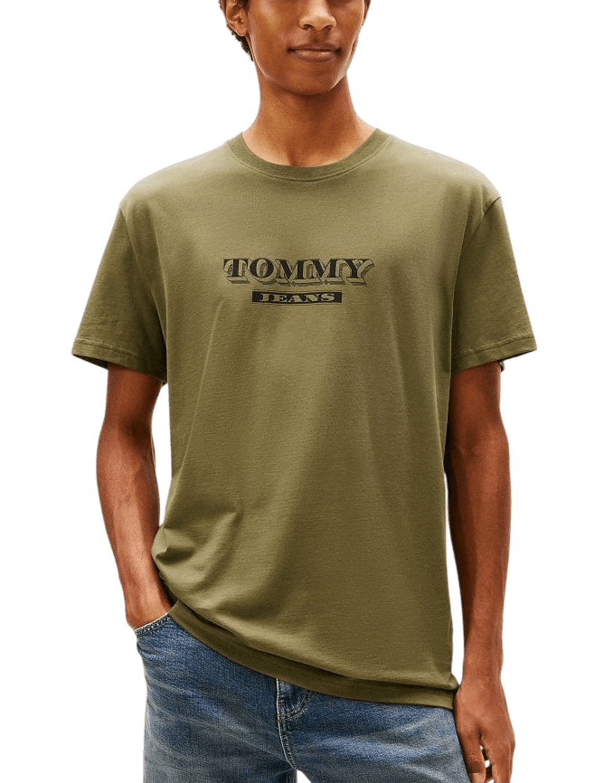 Ανδρικό T-shirt Λευκό Tommy Jeans DM0DM22322-YBL