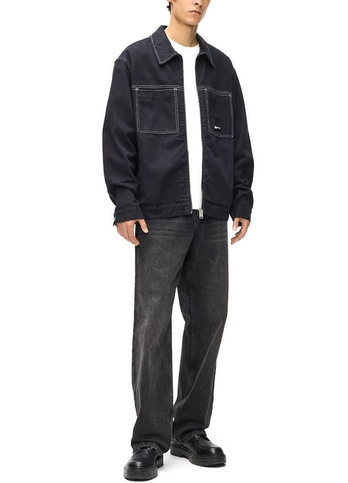 Denim Contrast Stitch Jacket Men Karl Lagerfeld