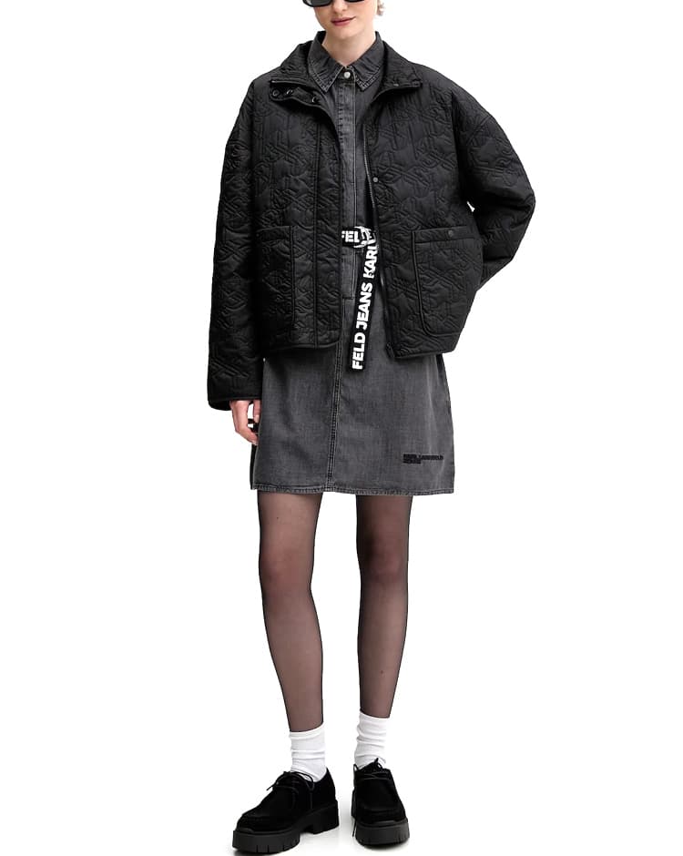 Women's Quilted Jackets Karl Lagerfeld Black