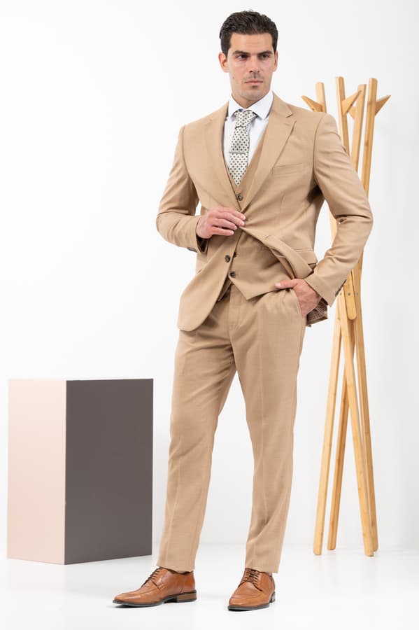 Ανδρικό Κοστούμι Μπεζ Vittorio 10024RIBERA-BEIGE