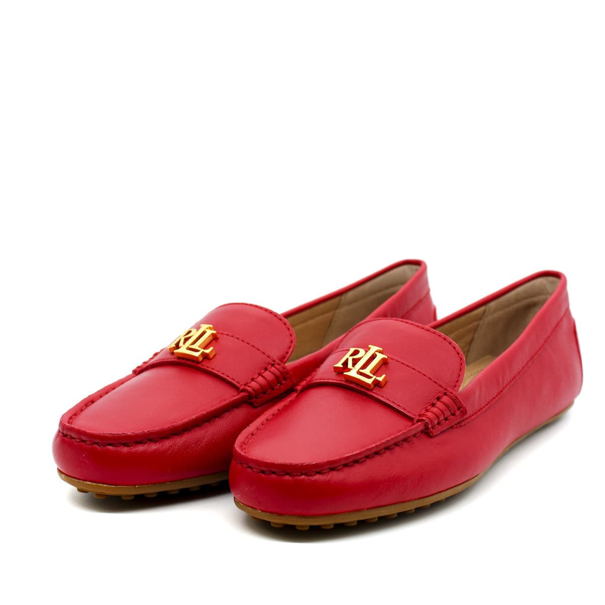 Γυναικεία Δερμάτινα Barnsbury Loafers Κόκκινα Ralph Lauren 802852847021-RED