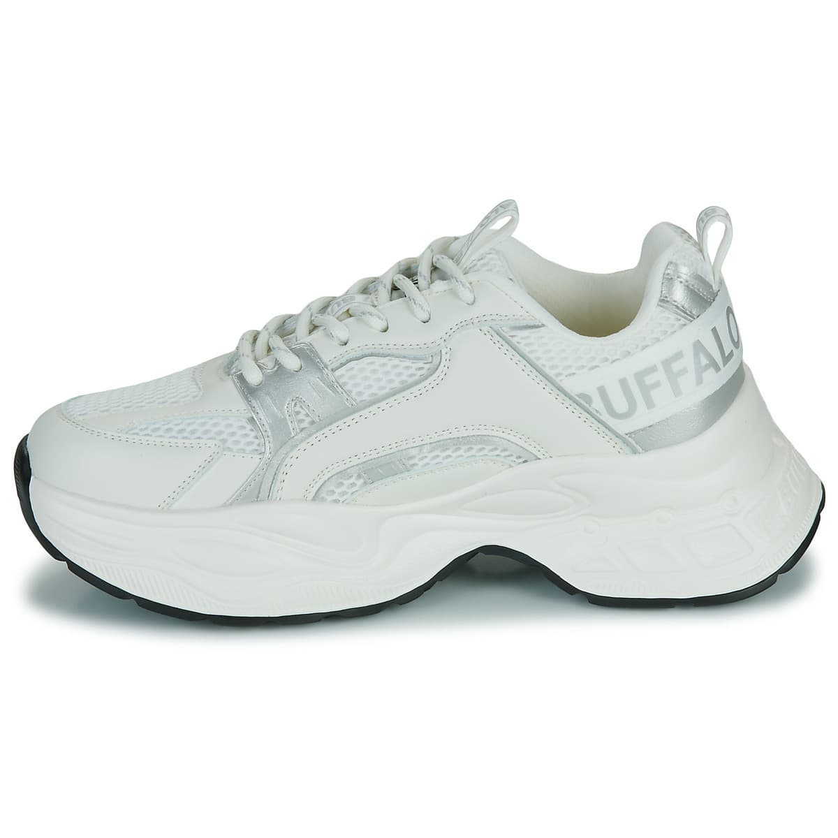 Γυναικεία Para Sneakers Λευκά Buffalo BUF1636296-WHITE/SILVER