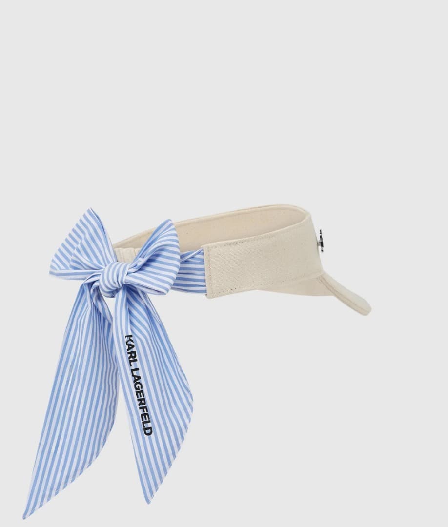 Γυναικείο Ikon Tie Visor Καπέλο Εκρού Karl Lagerfeld B2W33056-106 NATURAL