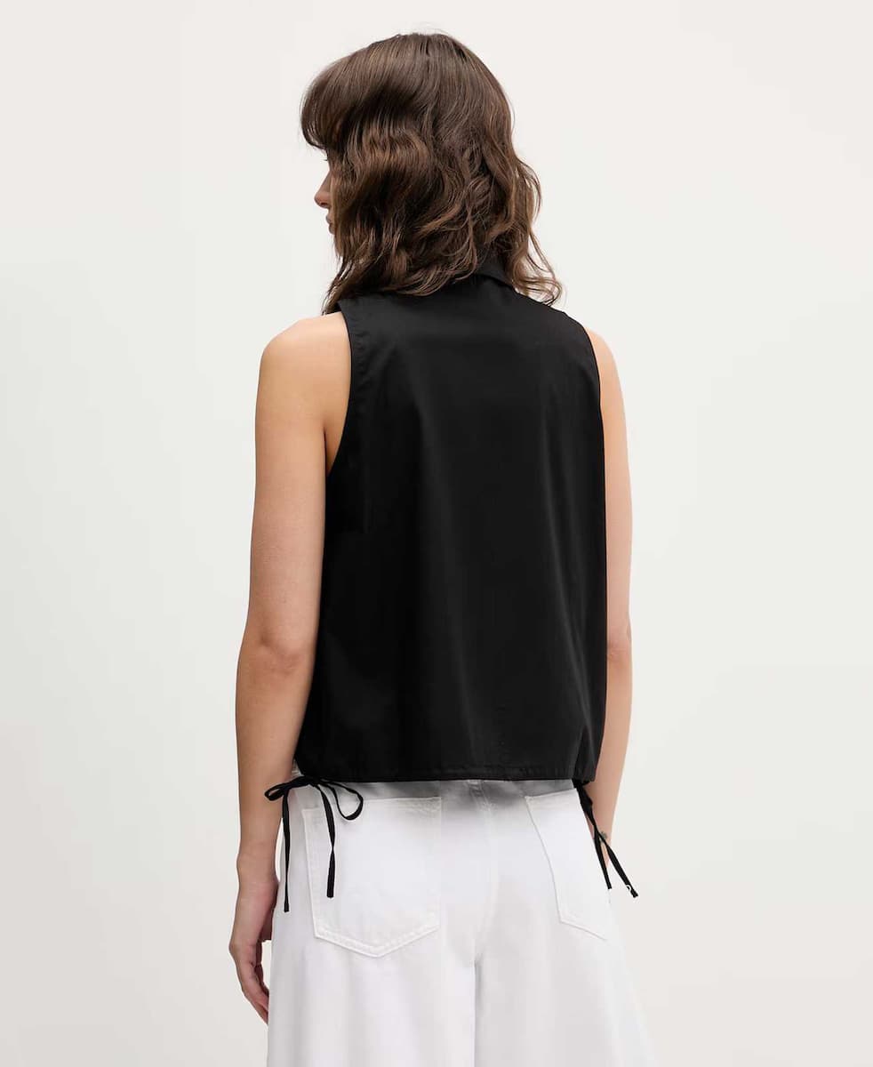 Γυναικείο Αμάνικο Πουκάμισο Μαύρο Karl Lagerfeld Jeans B2W11020-999 BLACK