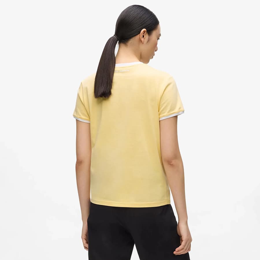 Γυναικείο Ikon Small Circle T-shirt Κίτρινο Karl Lagerfeld B2W17026-1LD SUNLIGHT