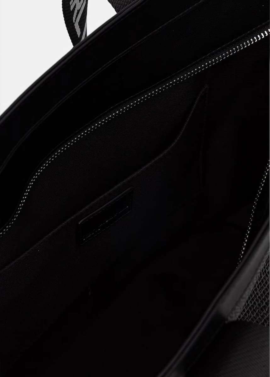 Γυναικεία Raffia Shopper Τσάντα Μαύρη Karl Lagerfeld Jeans B2W30113-999 BLACK