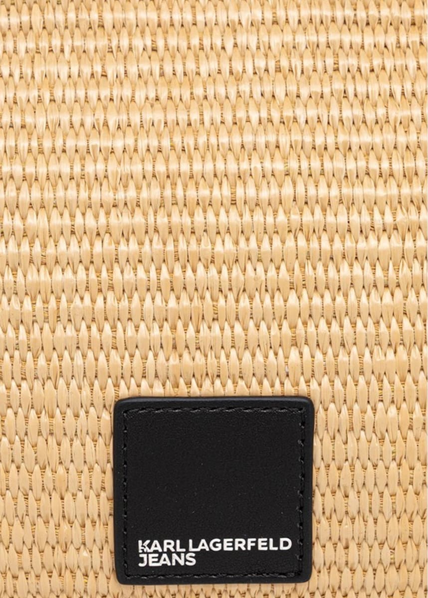 Γυναικεία Raffia Mini Hobo Τσάντα Εκρού Karl Lagerfeld Jeans B2W30115-106 NATURAL