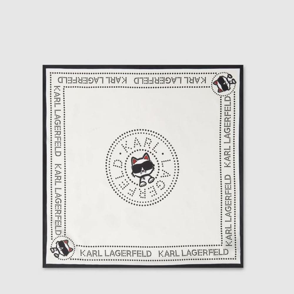 Γυναικείο Ikon Circle Choupette Φουλάρι Εκρού Karl Lagerfeld B2W33069-461 PRISTINE