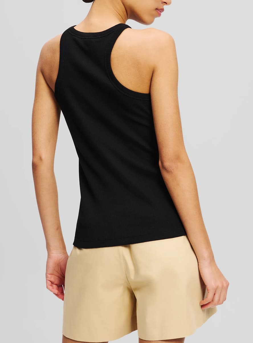 Γυναικείο Tank Top Μαύρο Karl Lagerfeld B2W17003-998 BLACK/WHITE