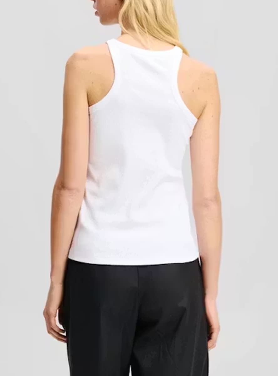Γυναικείο Tank Top Λευκό Karl Lagerfeld B2W17003-101 WHITE/BLACK