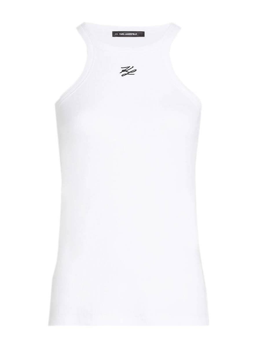 Γυναικείο Tank Top Λευκό Karl Lagerfeld B2W17003-101 WHITE/BLACK