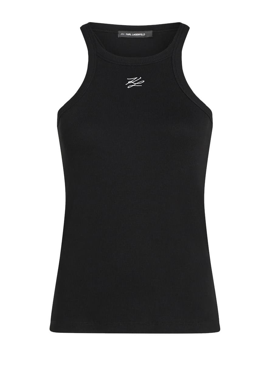 Γυναικείο Tank Top Μαύρο Karl Lagerfeld B2W17003-998 BLACK/WHITE