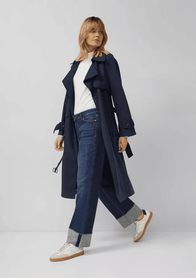 Γυναικεία Καπαρντίνα Navy Μπλε S.Oliver 2173521-5959