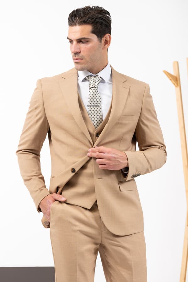 Ανδρικό Κοστούμι Μπεζ Vittorio 10024RIBERA-BEIGE