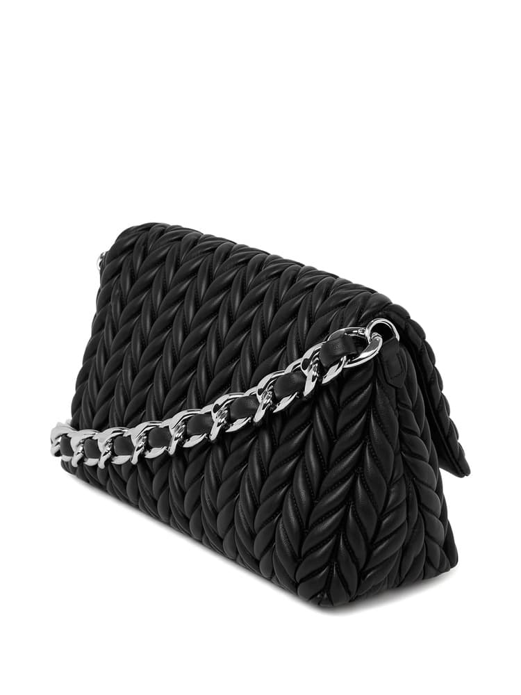 Γυναικεία K/Weave Τσάντα Μαύρη Karl Lagerfeld B2W30229-1AV BLACK NICKEL