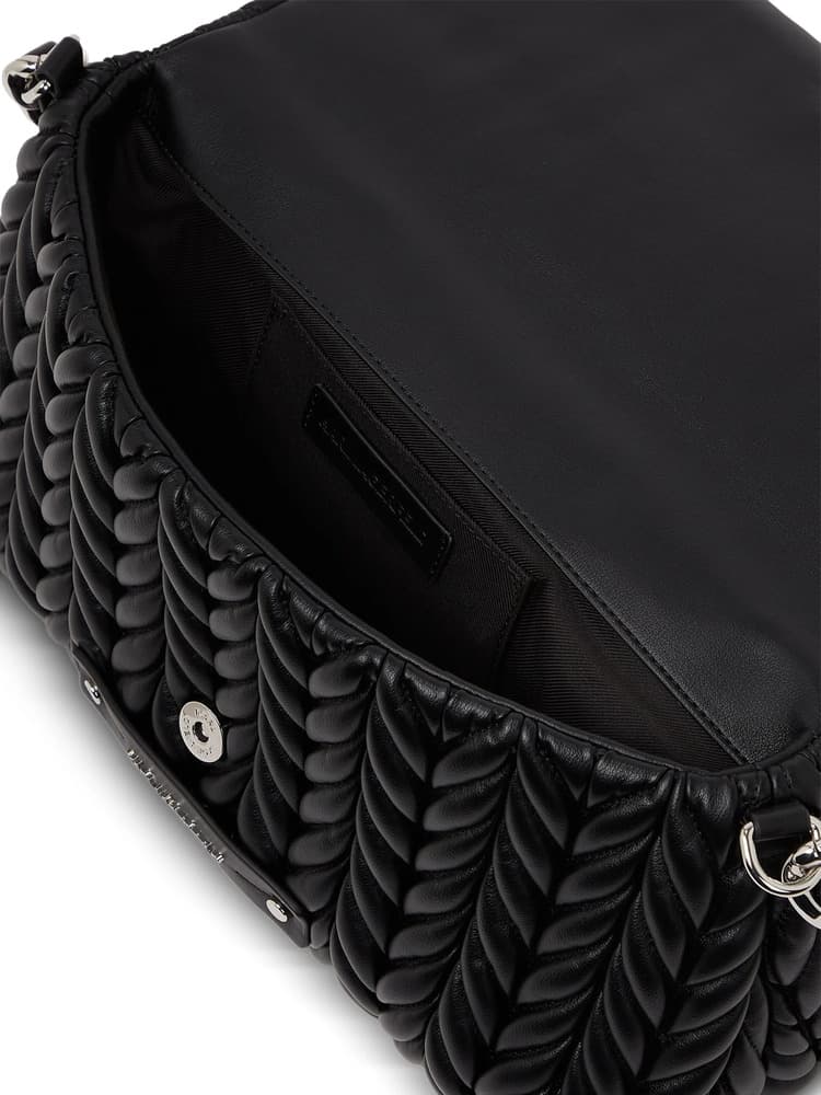 Γυναικεία K/Weave Τσάντα Μαύρη Karl Lagerfeld B2W30229-1AV BLACK NICKEL