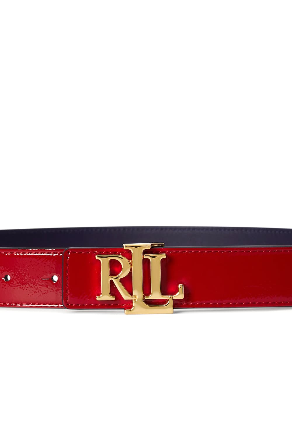 Γυναικεία Δερμάτινη Ζώνη Διπλής Όψεως Κόκκινη/Navy Μπλε Ralph Lauren 412P10211001-RED/NAVY