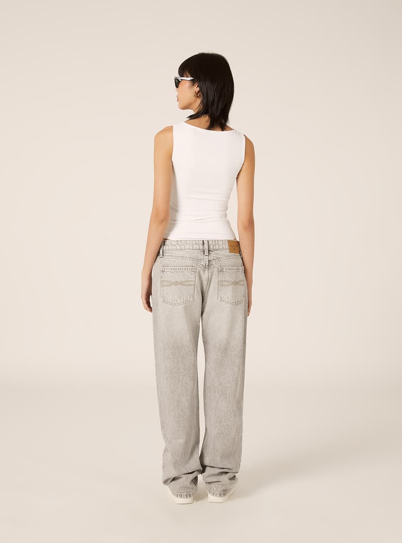 Γυναικείο Straight Τζιν Γκρι Alcott 5T0119DOAX15-D00G