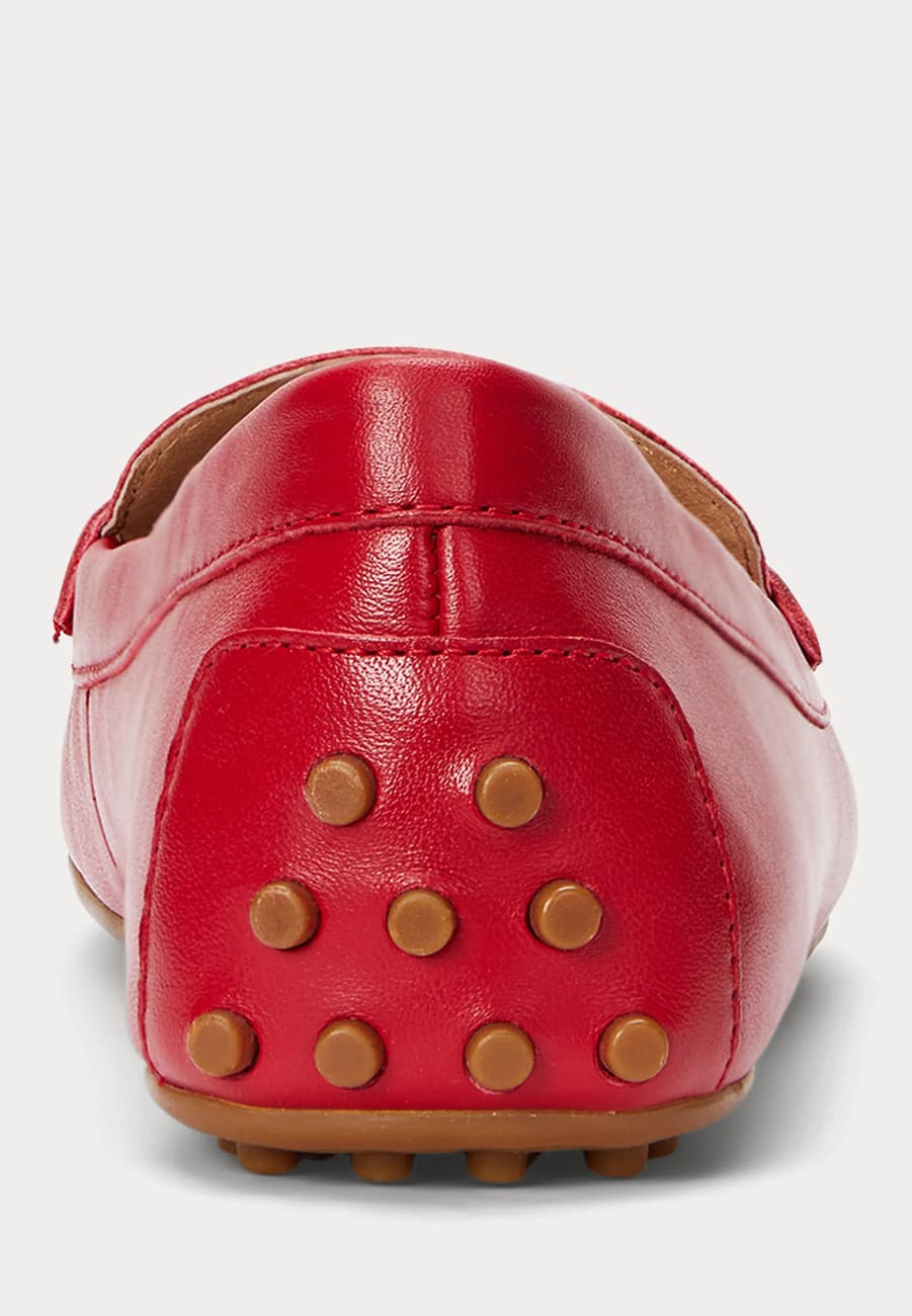Γυναικεία Δερμάτινα Barnsbury Loafers Κόκκινα Ralph Lauren 802852847021-RED