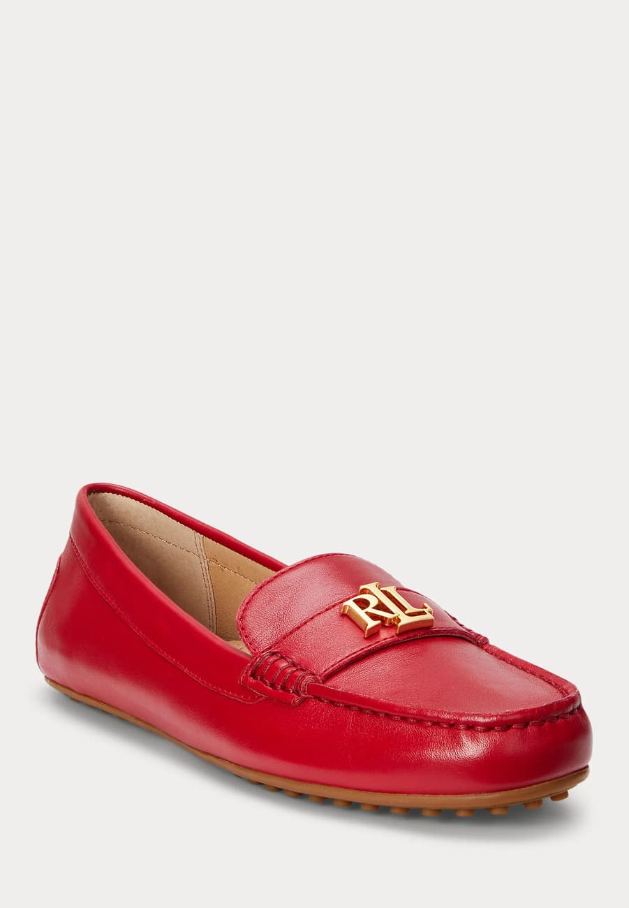 Γυναικεία Δερμάτινα Barnsbury Loafers Κόκκινα Ralph Lauren 802852847021-RED