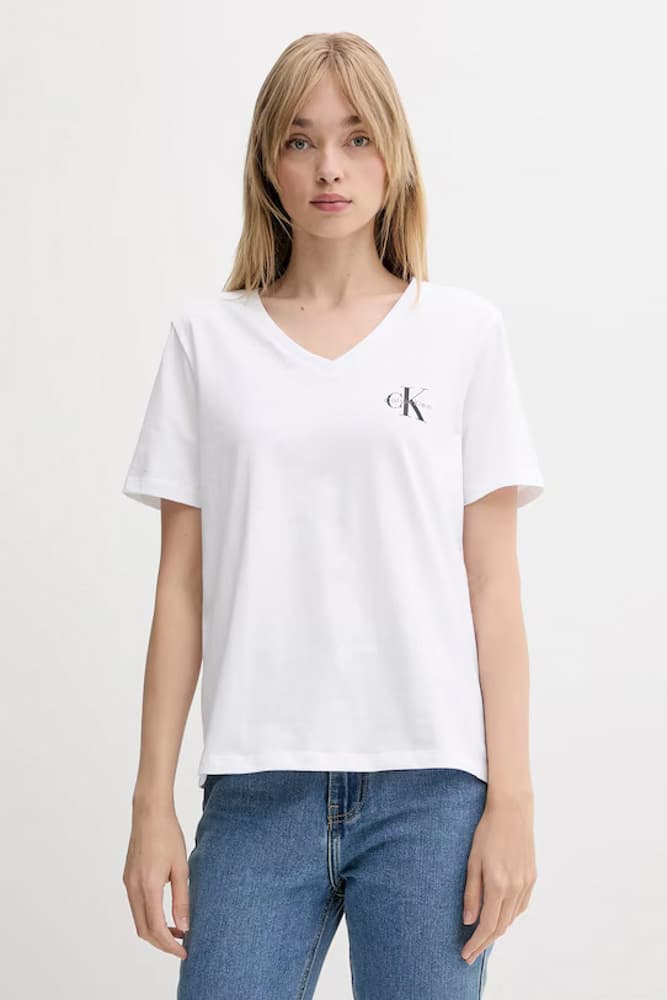 Γυναικείο Σετ T-shirt 2 Τεμαχίων Μαύρο/Λευκό Calvin Klein LV047C906G-UB1