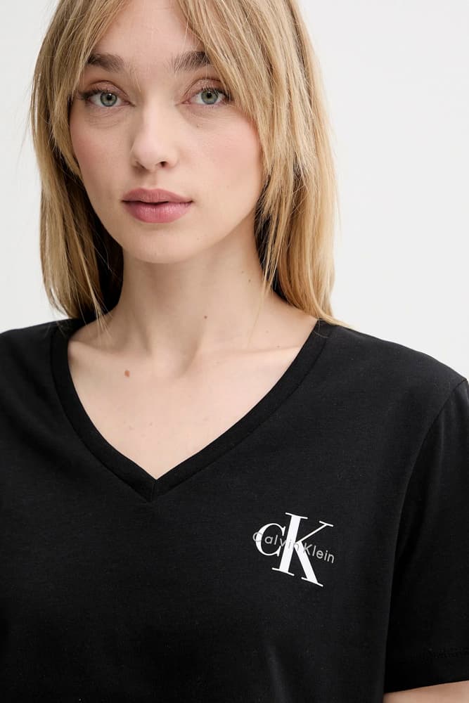 Γυναικείο Σετ T-shirt 2 Τεμαχίων Μαύρο/Λευκό Calvin Klein LV047C906G-UB1