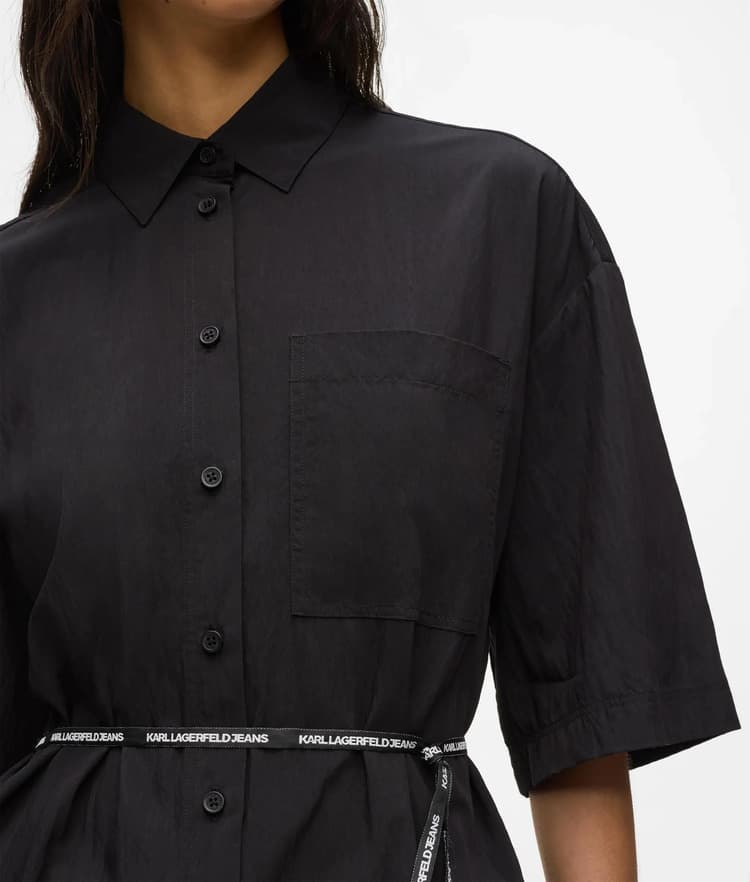 Γυναικείο Κοντομάνικο Πουκάμισο Μαύρο Karl Lagerfeld Jeans B2W11022-999 BLACK