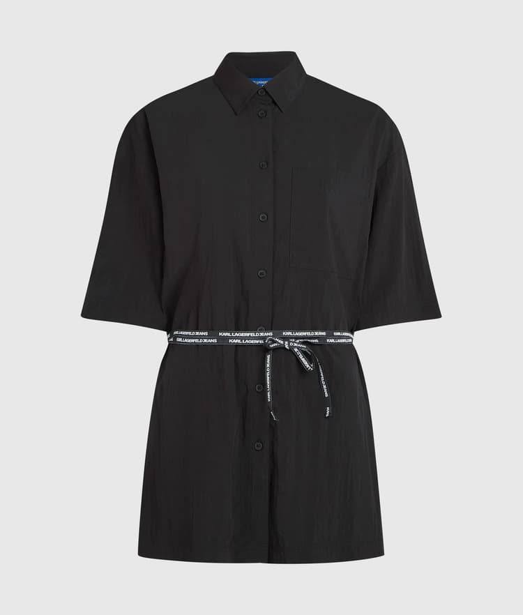 Γυναικείο Κοντομάνικο Πουκάμισο Μαύρο Karl Lagerfeld Jeans B2W11022-999 BLACK