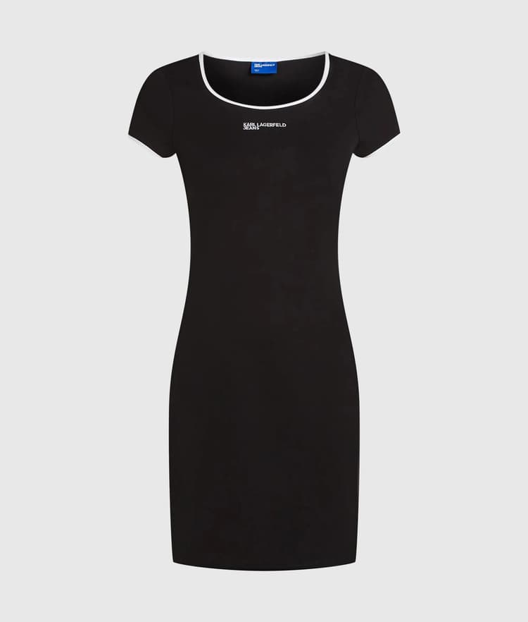 Γυναικείο Κοντομάνικο Φόρεμα Μαύρο Karl Lagerfeld Jeans B2W13045-999 BLACK
