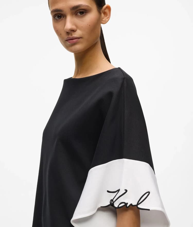 Γυναικείο Signature Top Μαύρο Karl Lagerfeld B2W17005-101 WHITE/BLACK