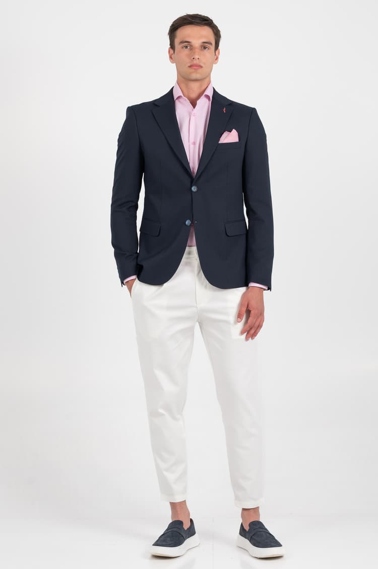 Ανδρικό Σακάκι Navy Μπλε Vittorio BORELLO-BLUE