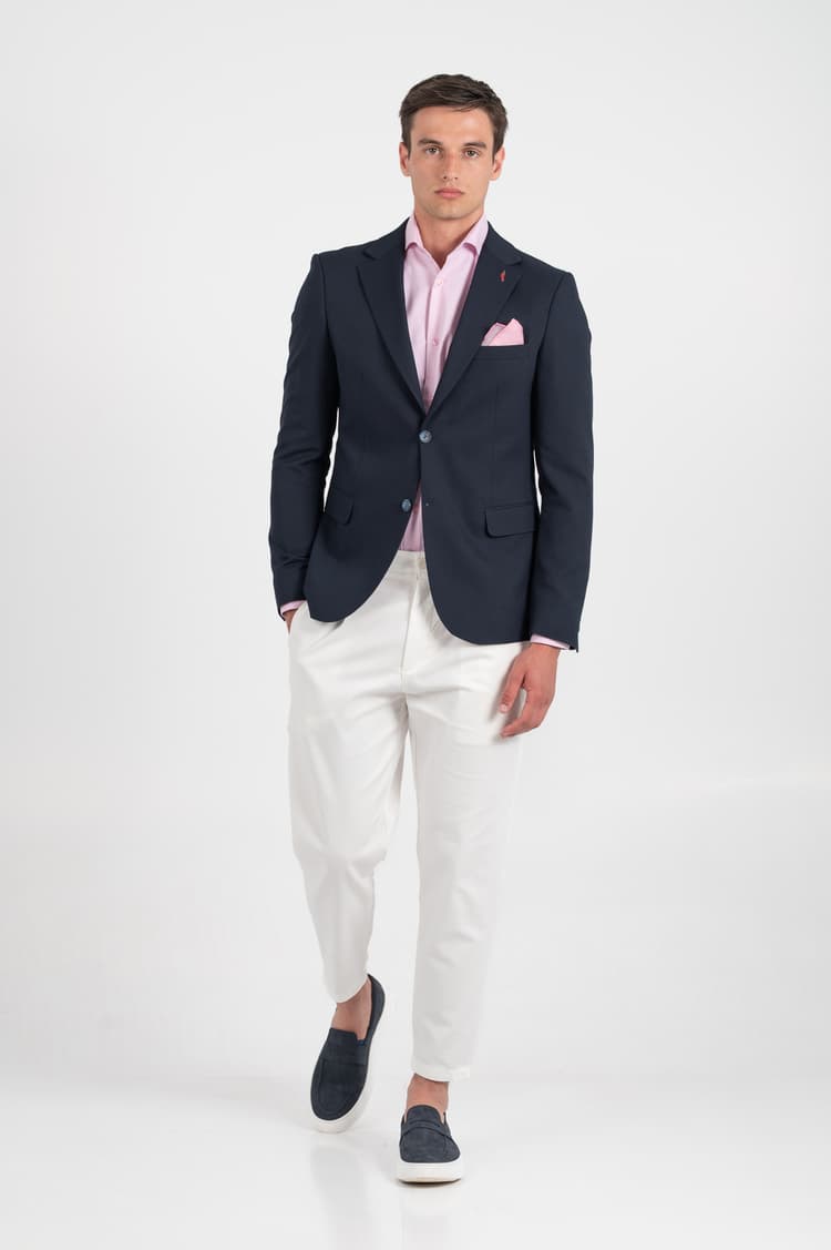 Ανδρικό Σακάκι Navy Μπλε Vittorio BORELLO-BLUE