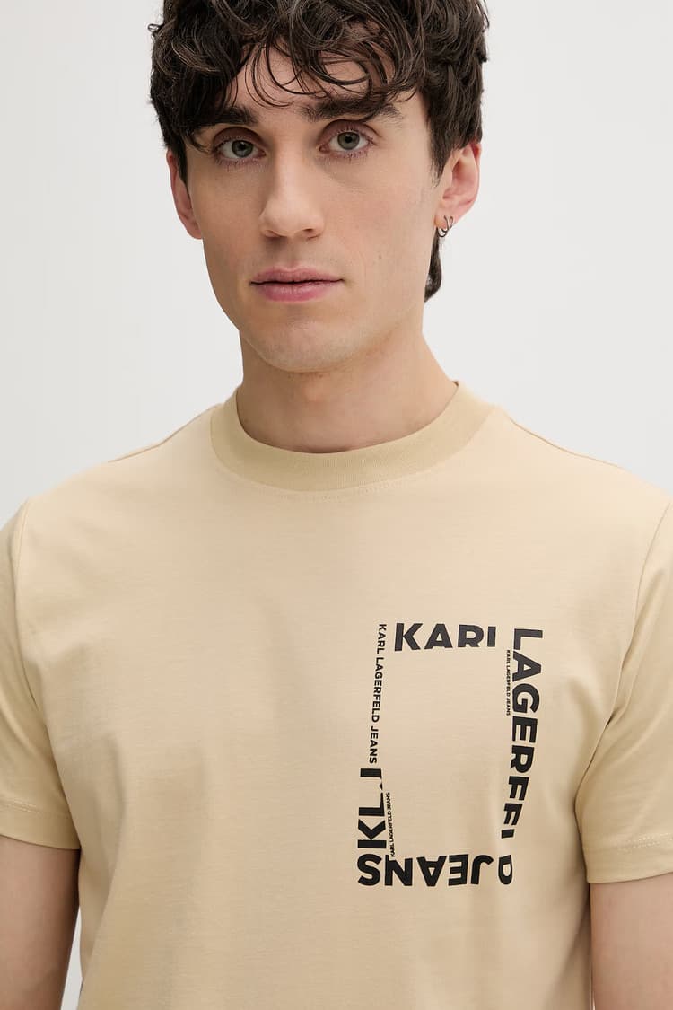 Men's T-Shirts Karl Lagerfeld Beige