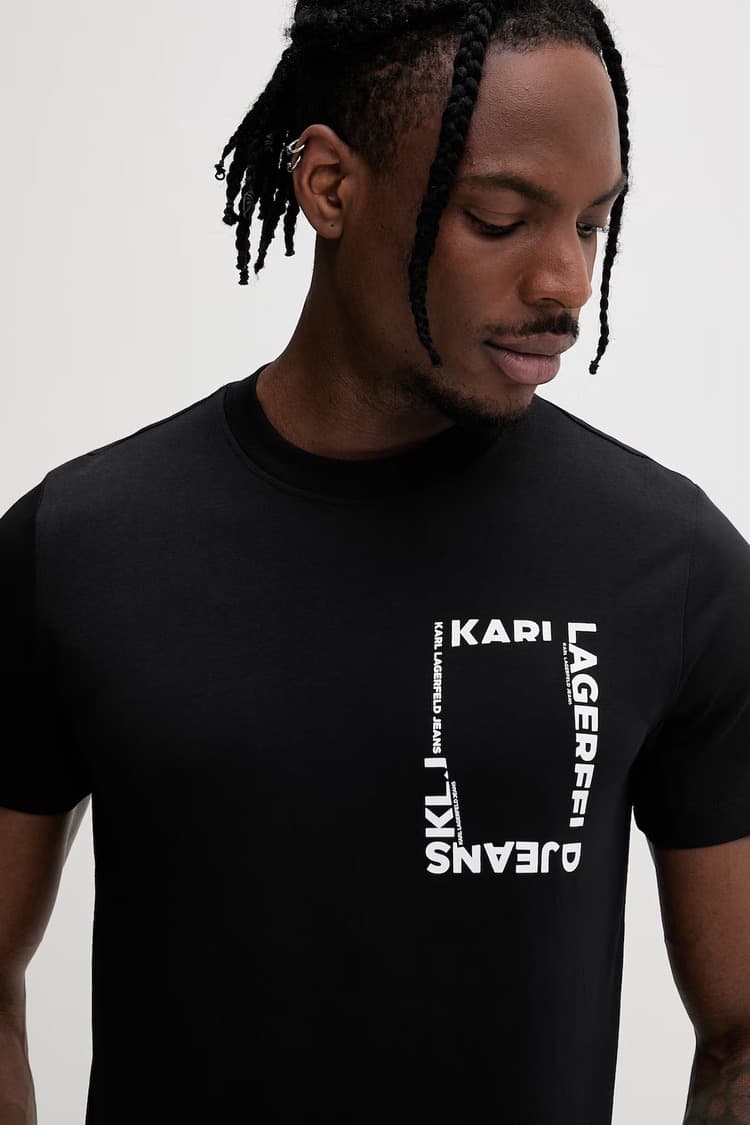 Ανδρικό Slim T-shirt Μαύρο Karl Lagerfeld Jeans B2M17046-999 BLACK