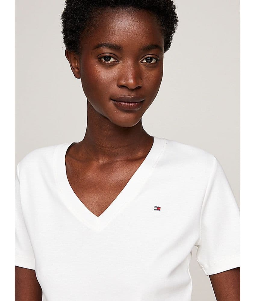 Γυναικείο T-shirt Λευκό Tommy Hilfiger WW0WW40584-02Z