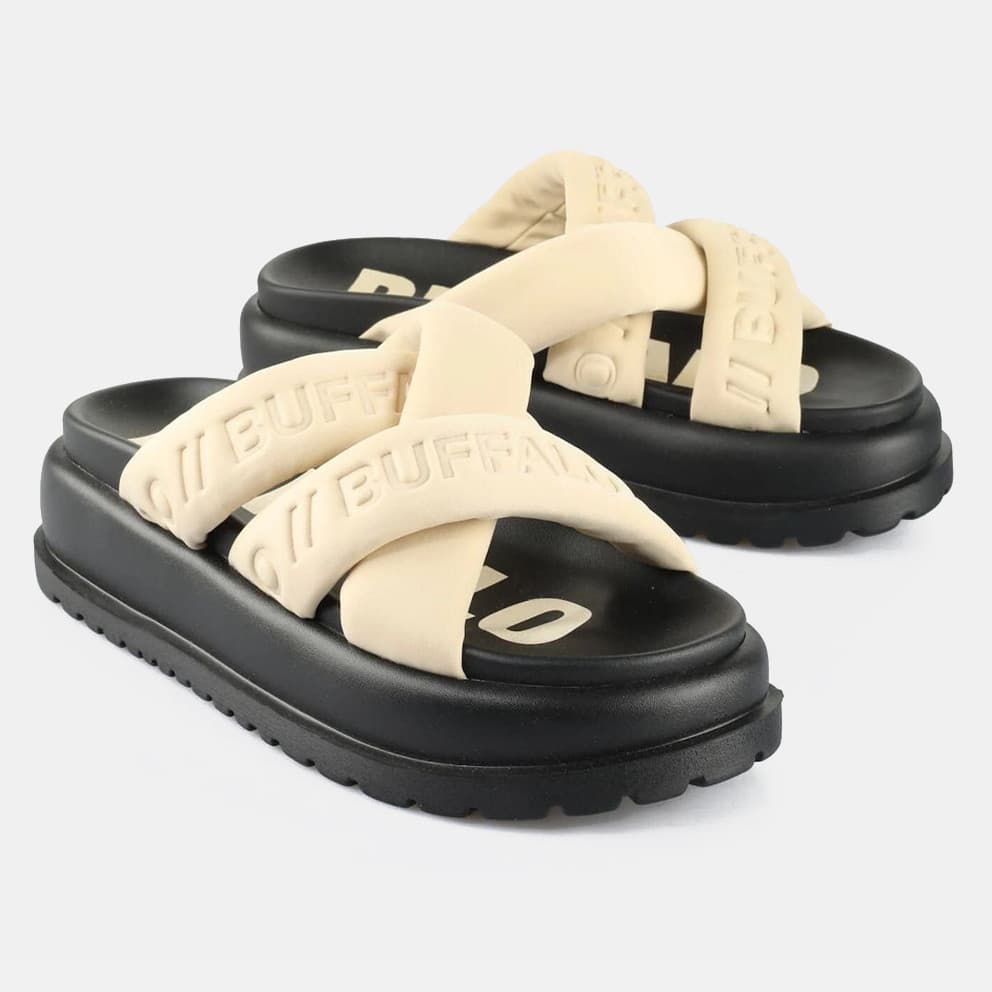 Γυναικείες Palma Cross Παντόφλες Μπεζ Buffalo BUF1602278-CREAM/BLACK