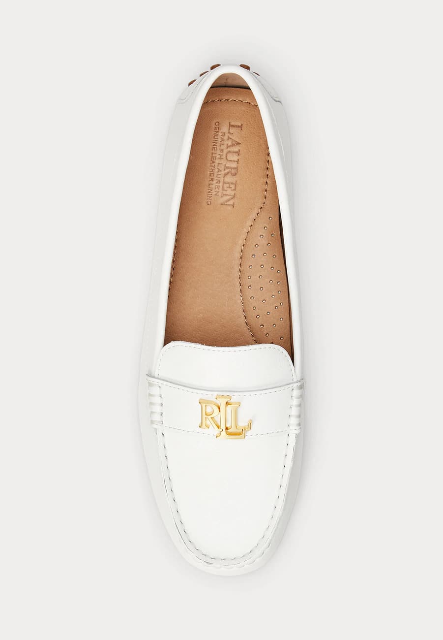 Γυναικεία Δερμάτινα Barnsbury Loafers Λευκά Ralph Lauren 802852847025-WHITE