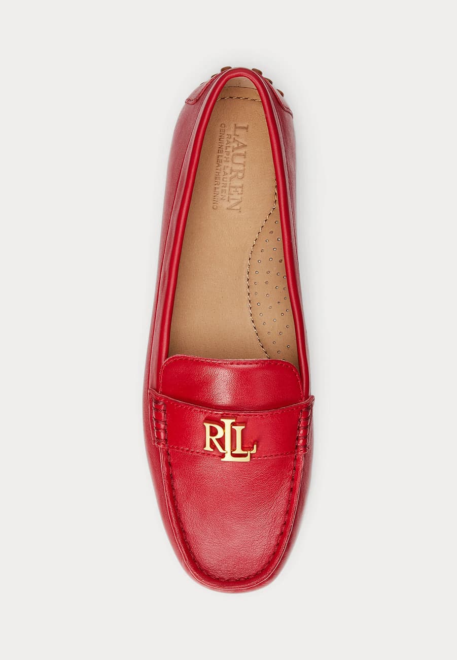 Γυναικεία Δερμάτινα Barnsbury Loafers Κόκκινα Ralph Lauren 802852847021-RED