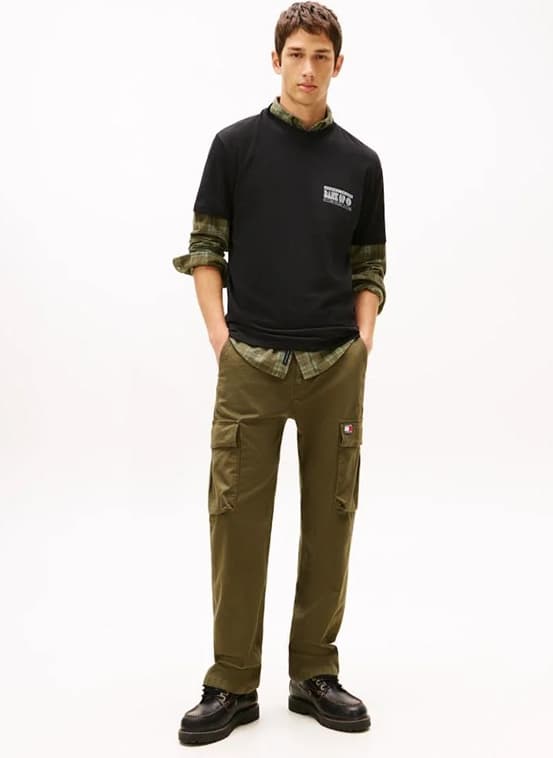 Ανδρικό T-shirt Μαύρο Tommy Jeans DM0DM22329-BDS